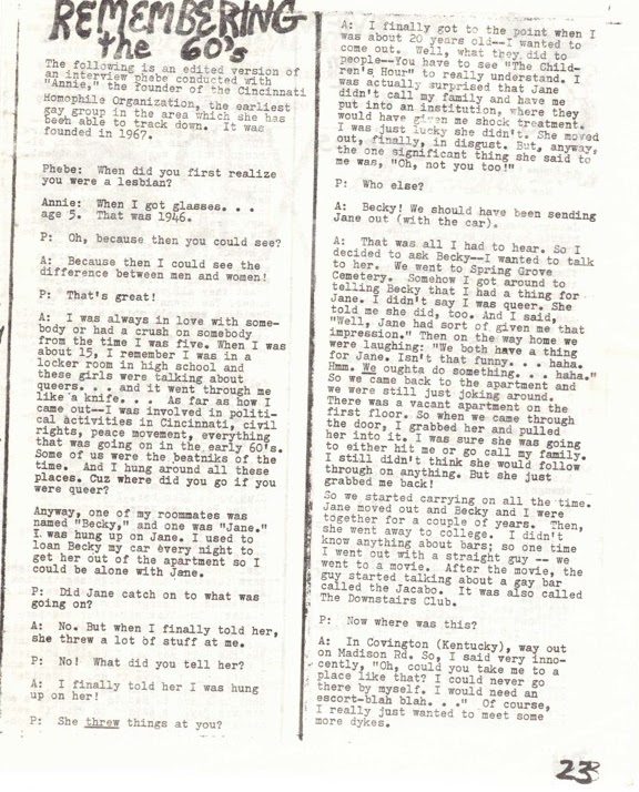 “Remembering the 60’s,” Dinah, 1983, p. 23.